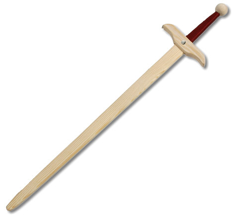 Raubritter-Schwert mit Kordelgriff rot