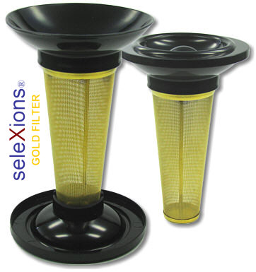 seleXions tea-pot-filter gold with drop stop