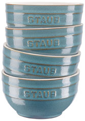 Staub Schüssel Set 4-tlg antik-türkis Keramik