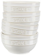 Staub Schüssel Set 4-tlg elfenbeinweiß Keramik