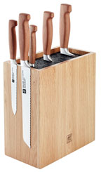 Zwilling Vier Sterne Wood knives block, 6 pcs., oak wood