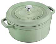 Staub Mini-Cocotte round, cast-iron enameled, sage green