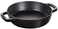 Staub frying pan with 2 handles, black