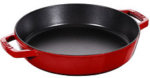 Staub frying pan with 2 handles, cherry