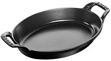 Staub Stackable dish, oval, black