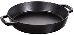 Staub frying pan with 2 handles, black