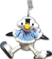 Sky-jumper pinguin with bolero and skates