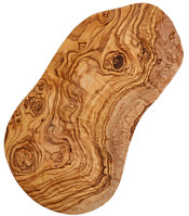 Cutting board natural shape olive wood