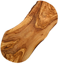 Cutting board natural shape olive wood