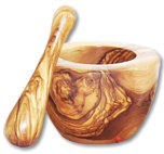 Mortar plain, medium olive wood