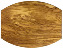 Plate ovale olive wood, glue-laminated