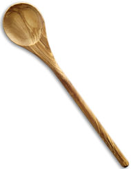 Spoon round olive wood, equal shape