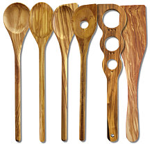 Set 6 pcs.: 4 spoons, spaghetti meter, spatula