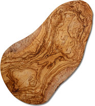 Cutting board natural shape olive wood