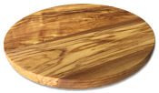 Magnetic saucer round olive wood