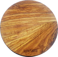 Cutting board, magnetic saucer round olive wood