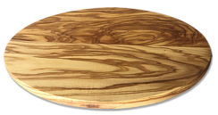 Magnetic saucer oval olive wood