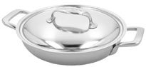Demeyere Bratpfanne Multifunction mit 2 Griffen Edelst., mit Deckel
