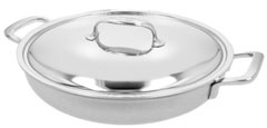 Frying pan Multifunction, 2 handles, stainless steel, with lid