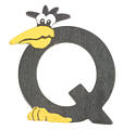 Letter "Raven" Q