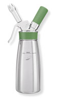 iSi Green Whip Eco, Flasche und Kopf Edelstahl