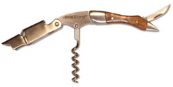 SeleXions Kellnermesser Edelstahl, Nussbaumholz-Griff