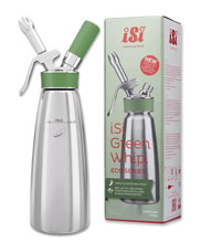 iSi Green Whip Eco, Flasche und Kopf Edelstahl