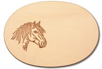 Schinkenteller oval Ponykopf