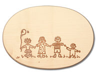 Schinkenteller oval Familie