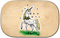 Schneidebrett farbig Einhorn
