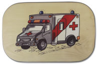 Schneidebrett farbig Krankenwagen