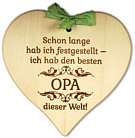 Heart board with saying (german)