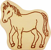 Animal-motive-board horse