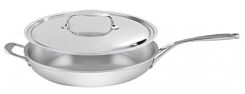 Frying pan Proline with handle, closed edge, stainless steel lid