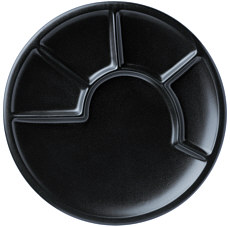 Fondue plate ceramic black