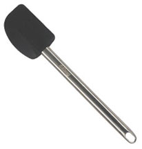 Kisag Teigschaber Edelstahl mit Silikon, schwarz