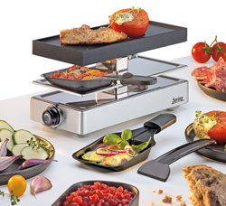 Raclette 2 Classic Raclette mit Alugrillplatte silber