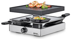 Raclette 4 with aluminium grill plate, silver