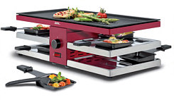 Raclette 8 Fun red with aluminium grill plate