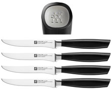 Zwilling All * Star Steak knives, set of 4 pcs, handle logo silver
