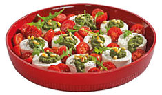 Chalet tart mould round red