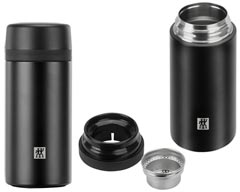 Zwilling Thermo Isolierflasche für Tee mattschwarz, 420 ml
