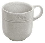 Staub Dining Line cup with handle white truffle, ceramic