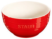 Staub mixing bowl cherry red ceramic