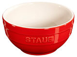 Staub mixing bowl cherry red ceramic