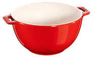 Staub salad bowl cherry red ceramic