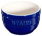 Staub little tart mould round dark blue ceramic, set of 2