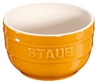 Staub little tart mould round mustard yellow ceramic, set of 2