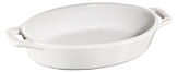 Staub baking dish oval white ceramic