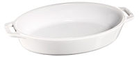 Staub baking dish oval white ceramic